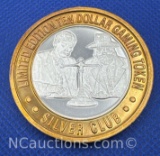 Limited Edition Silver Club .999 Fine Silver $10 Gaming Token 36 Grams