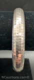 Sterling Silver Hammered Bangle Bracelet 12 Grams