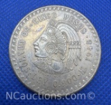 1948 Mexico Cinco Pesos 90% Silver Coin 30 Grams