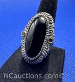 Sterling Silver Black Onyx Ring 10 Grams Size 6