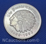 The Pueblo Chieftain Indian Head 1 Troy Oz .999 Fine Silver Bullion Coin