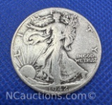 1942 Walking Liberty 90% Silver Half Dollar Coin 12 grams