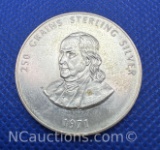 1971 James E Henderson 250 Grains Sterling Silver Coin 16 Grams