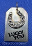 Lucky You Sterling Silver Horseshoe Pendant 14 Grams