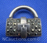 Sterling Silver Purse Locket Pendant 11 Grams