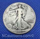 1942 Walking Liberty 90% Silver Half Dollar Coin 12 Grams