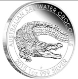 2015 Proof Salt water crocodile 99.9 % 1 OZ Silver Coin