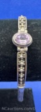 Sterling Silver Purple Amethyst Bracelet 9 Grams