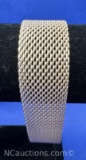 Sterling Silver Weaved Band Bracelet 20 Grams