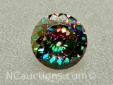 1ct Russia Cut Rainbow Purple Moissanite Gemstone GRA Certified