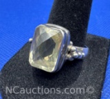 Sterling Silver Turmaline Ring 8 Grams Size 8.5