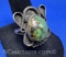 Navajo Sterling Silver Turquoise Ring 8 Grams Size 8