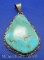 JR Navajo Sterling Silver Turquoise Pendant 25 Grams