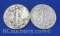 1942 and 1942-S Walking Liberty 90% Silver Half Dollar coins 24 Grams