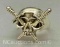 Silver Tone Skull Ring size 8
