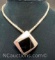 Sterling Silver Black Onyx Pendant Cube Chain Necklace 18 Grams