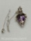 SilverTone Amethyst Pendulum 30g Total
