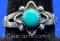 Sterling Silver Turquoise Star Ring 2 Grams Size 5