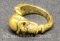 Skull Ring gold tone 10g