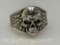Silver Tone Skull Ding size 9