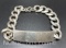 Sterling Silver Chunky Curb Chain ID Bracelet 52 Grams