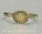 Silver Tone Opal Ring size 5 1g total