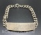 Sterling Silver ID Tag Chain Bracelet 33 Grams