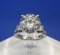 Preveli Sterling Silver Brilliant Round Cut Diamond Ring 3 Grams Size 6