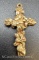 14kt Gold Floral Cross Pendant 4.6 Grams