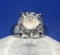 Preveli Sterling Silver Brilliant Round Cut Diamond Ring