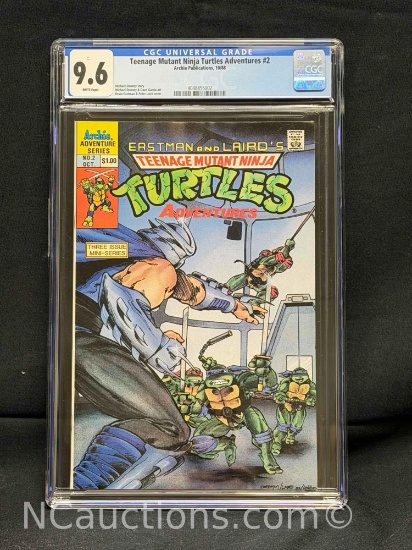 CGC 9.6 Teenage Mutant Ninja Turtles Adventures #2 Archie Publications, 10/88