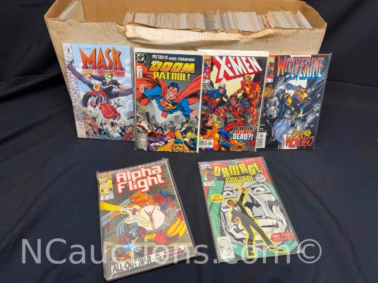 Long Box Approx 250 Comics Wolverine, X-Men, Mask more