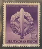 Third Reich - 1942 Authentic Nazi Germany Sturmabteilung Training Michel # 818 (6 Pfg)