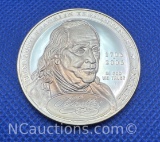 2006 Benjamin Franklin 90% Silver Dollar Coin 27 Grams