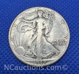 1942 Walking Liberty 90% Silver Half Dollar Coin 12 Grams