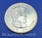 1980 Andrew Jackson 1/2 Troy Oz .999 Fine Silver Bullion Coin