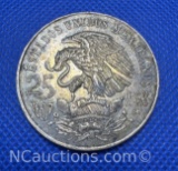 1968 Mexico Olympics 25 Pesos 72% Silver Coin 22 Grams
