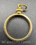 14k Gold Coin Inlay Holder Pendant 2 Grams