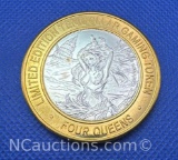 Limited Edition Four Queens Silver Plated $10 Gaming Token 40 Grams
