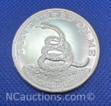Boston Tea Party 1 Troy Oz .999 Fine Silver Dont Tread On Me Bullion Coin