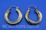 Sterling Silver Hoop Earrings 7 Grams