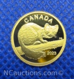 The Royal Canadian Mint 2023 $10 Pure Gold Coin The Curious Marten 1.7 Grams
