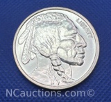 1 Troy Oz .999 Fine Silver Indian Head Buffalo Bullion Coin