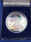 2001 American Silver Eagle In Full Color 1 Troy Oz .999 fine Silver Bullion Coin
