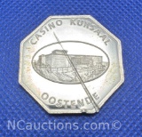 Casino Kursaal Oostende Sterling Silver Coin 14 Grams
