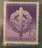 Third Reich Stamp - 1942 Authentic Nazi Germany Sturmabteilung Training Michel # 818 (6 Pfg)