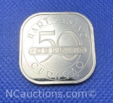 Hart Casino Curacao Sterling Silver 50 Gulden Coin 14 Grams