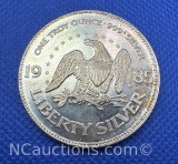 1985 A-Mark 1 Troy Oz .999 Fine Silver Liberty Bullion Coin