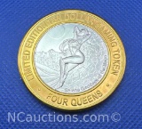 Limited Edition Four Queens Silver Plated $10 Gaming Token 39 Grams