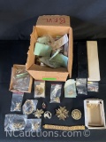 assorted vintage and costume jewelry, including a gold-toned Kenneth Jay Lane Maltese Cross brooch